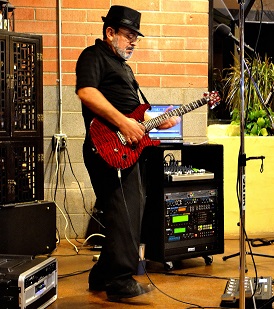 Music Reflections duo having fun at a performance
